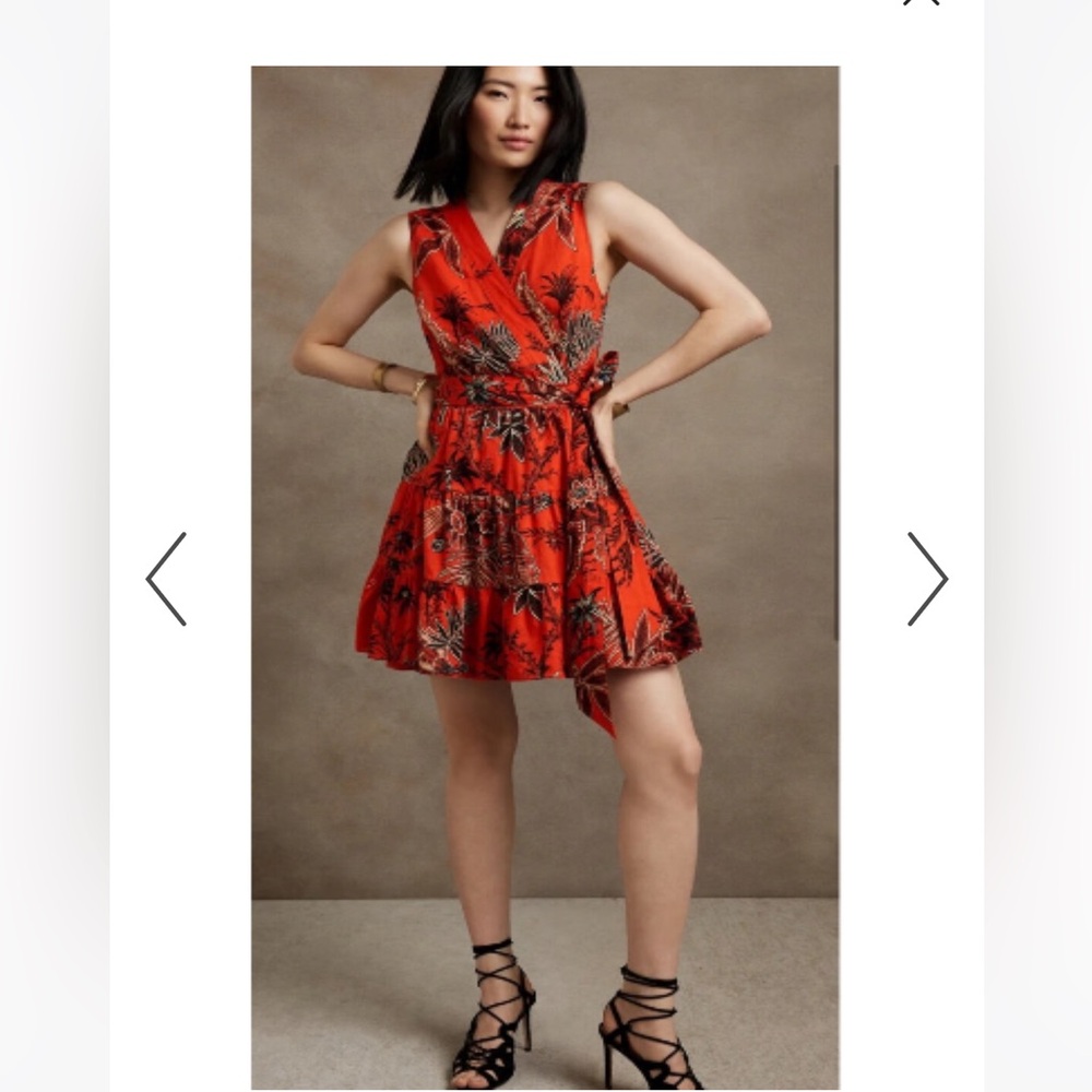 Banana Republic stampa ruffle wrap dress- NWT
Petite